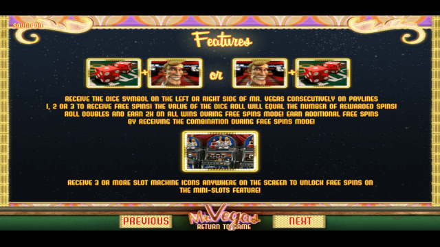 Игровой интерфейс Mr. Vegas 3